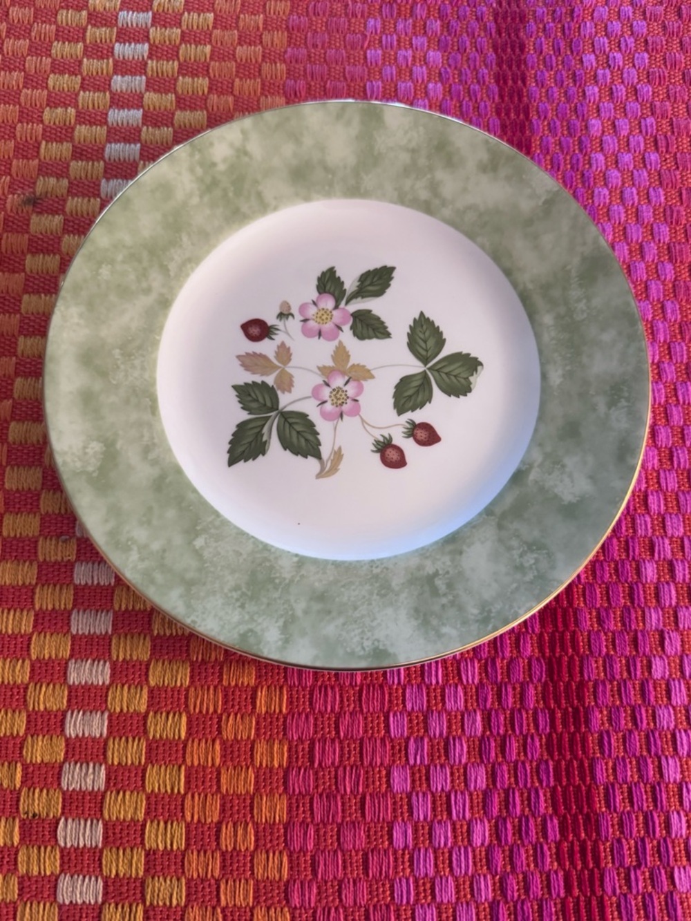 Wedgwood wild strawberry salad plate, new 8 1/8 inches